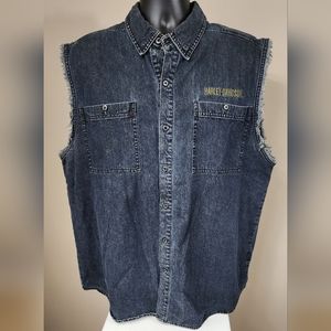 Harley Davidson Denim Sleeveless Shirt